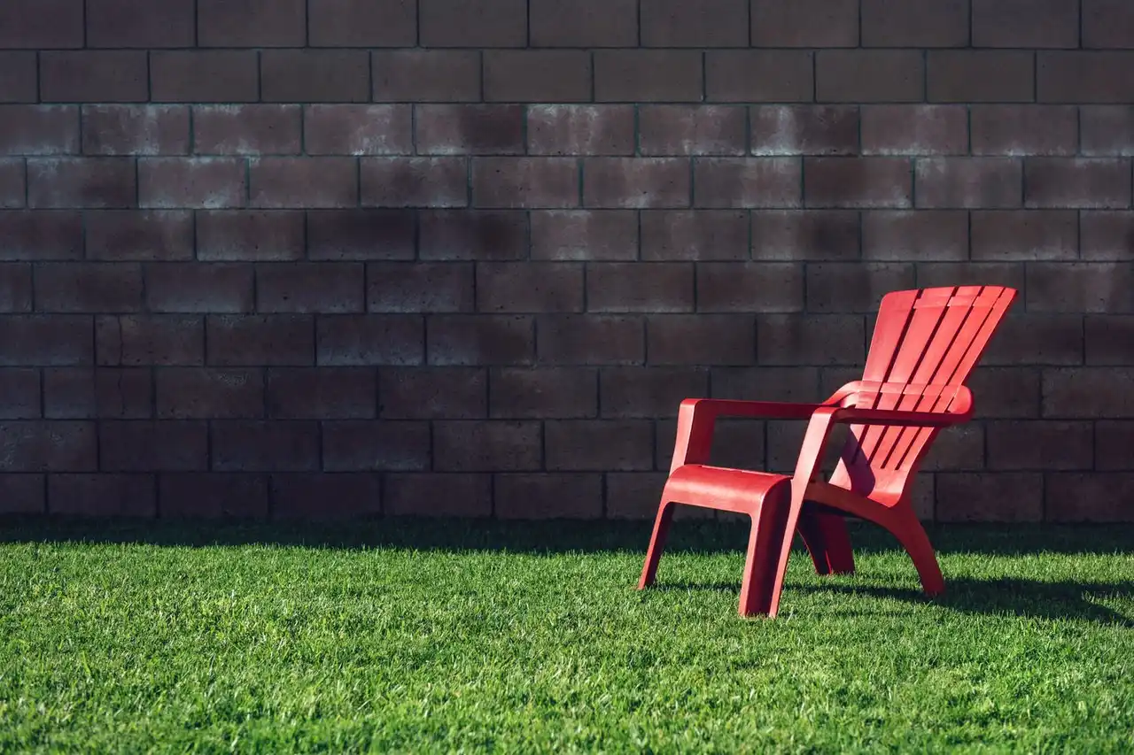 Chair on a green lawn