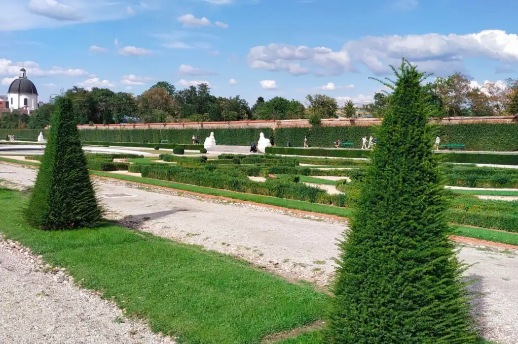 Formal garden with hedging